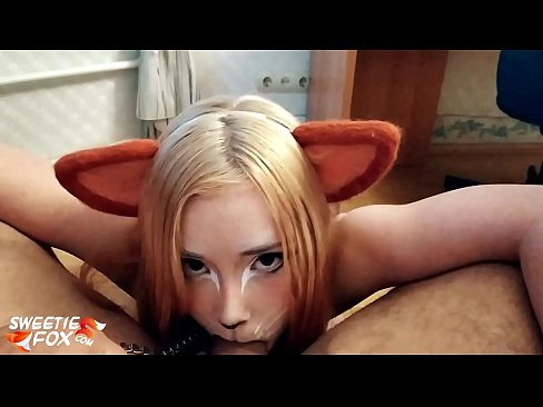 ❤️ Kitsune schluckt Schwanz und Sperma in ihrem Mund ❤️❌ Porno bei uns ❌️